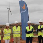 El consejero de Hacienda, Industria y Energía, Juan Bravo, visita las obras del Parque Eólico El Tesorillo