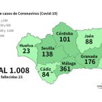 El total de afectados por coronavirus en Andalucía asciende a 1008