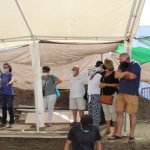 Miembros del Foro visitan las obras para la exhumación de los restos de los fusilados por el franquismo en Jimena