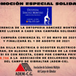 Campaña solidaria a beneficio de ADEM-CG, a cargo de Ortopedia Sánchez Montero