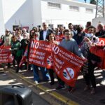 Centenares de personas respaldan la concentración contra la subestación en Puente Mayorga
