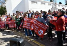 Centenares de personas respaldan la concentración contra la subestación en Puente Mayorga