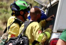 160 efectivos del Infoca participan en las labores de extinción del incendio forestal de Pujerra