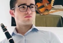 El joven tarifeño José Muñoz Román, primero de la Bolsa Instrumental de Clarinete de la Orquesta Joven de Andalucía