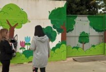 El colegio de Puente Mayorga estrena murales sobre sostenibilidad