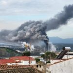 Activado el Plan de Emergencia Exterior del Polígono Industrial de Guadarranque por un incendio declarado en Indorama