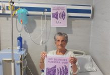 Mujeres pacientes de la habitación 610 del hospital Punta Europa se suman al 8 de marzo