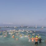 190 deportistas participaron en el X Tragamillas Ciudad de La Línea celebrado ayer en la playa de Poniente