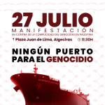 Podemos Campo de Gibraltar apoya la manifestación contra el atraque de barcos con armas y combustible militar en nuestros puertos