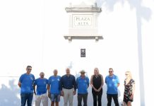 Algeciras descubre la placa del kilómetro 0 de la Vía del Estrecho hacia Santiago de Compostela