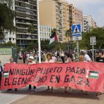 FOTOS | Protesta en Algeciras contra el uso de puertos españoles en el suministro militar a Israel y el sufrimiento en Gaza