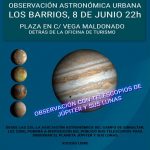 Júpiter y sus lunas, protagonistas en la actividad de observación astronómica del viernes en Los Barrios