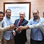 La nueva directiva de UDEA Baloncesto es recibida en el Ayuntamiento